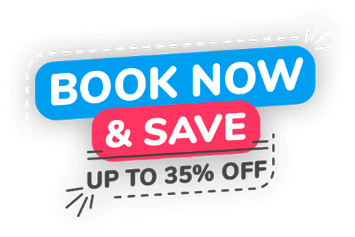 book now and save
