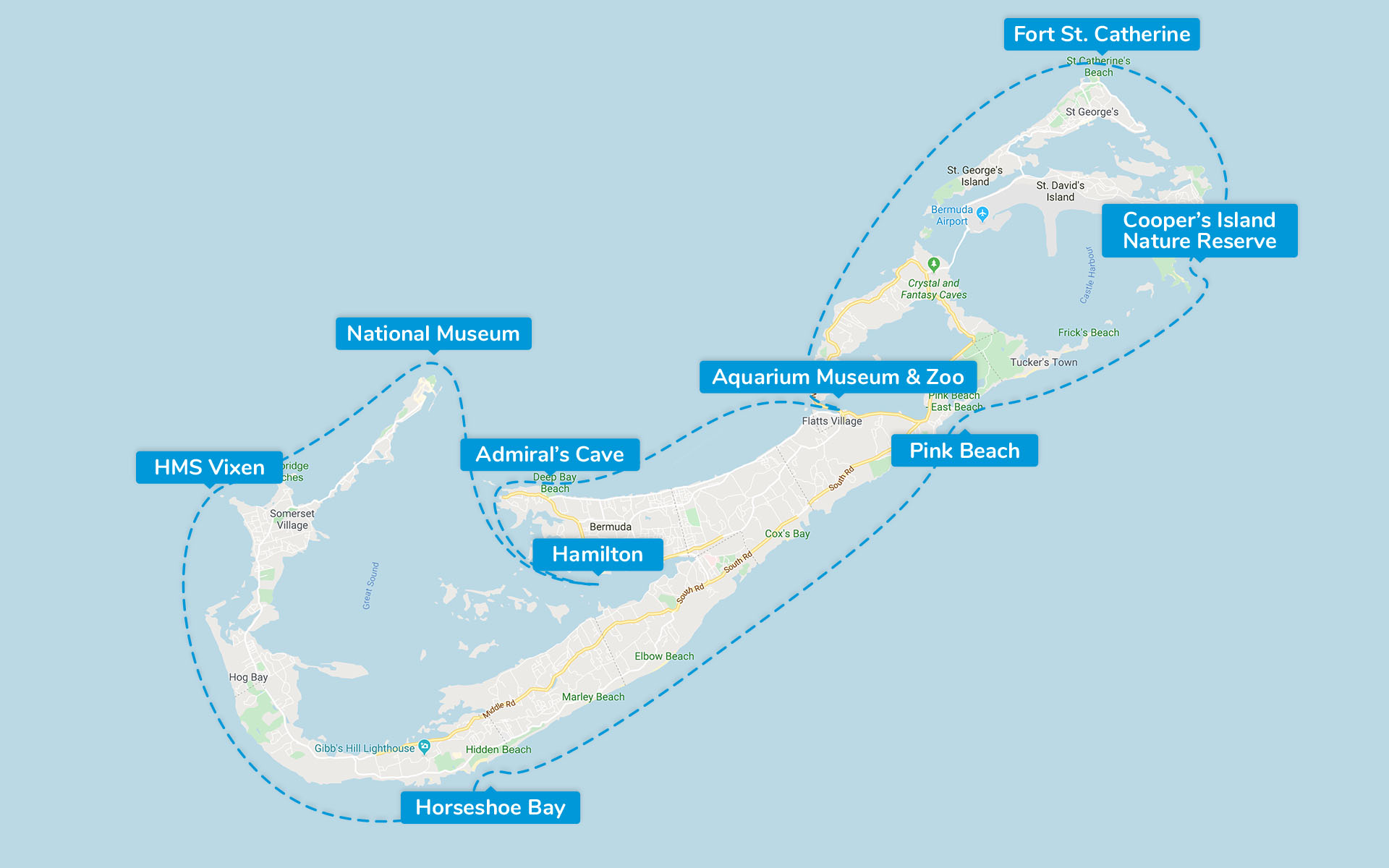 Un tour des Bermudes (5 jours) itinerary