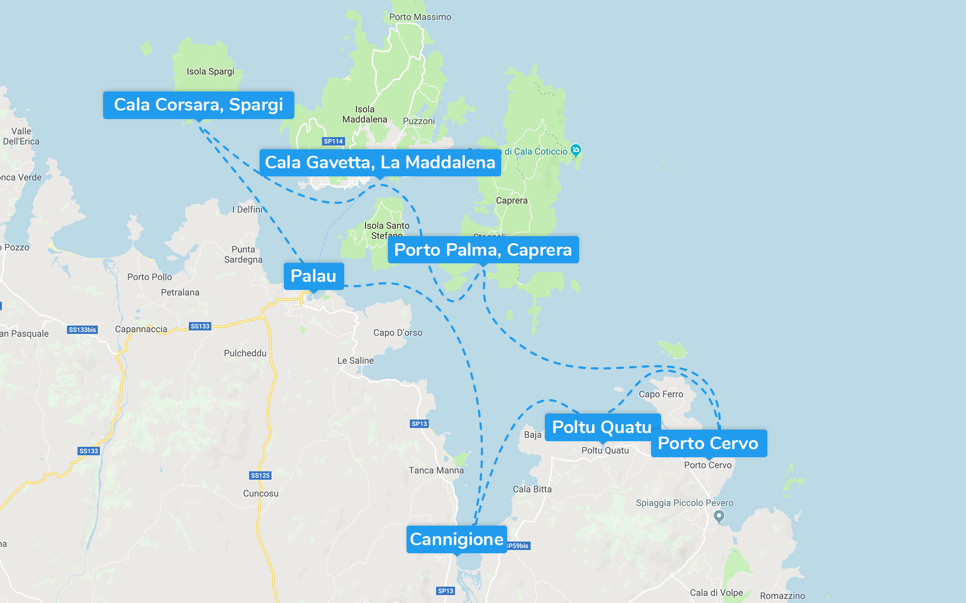 Sailing Sardinia (4days) itinerary
