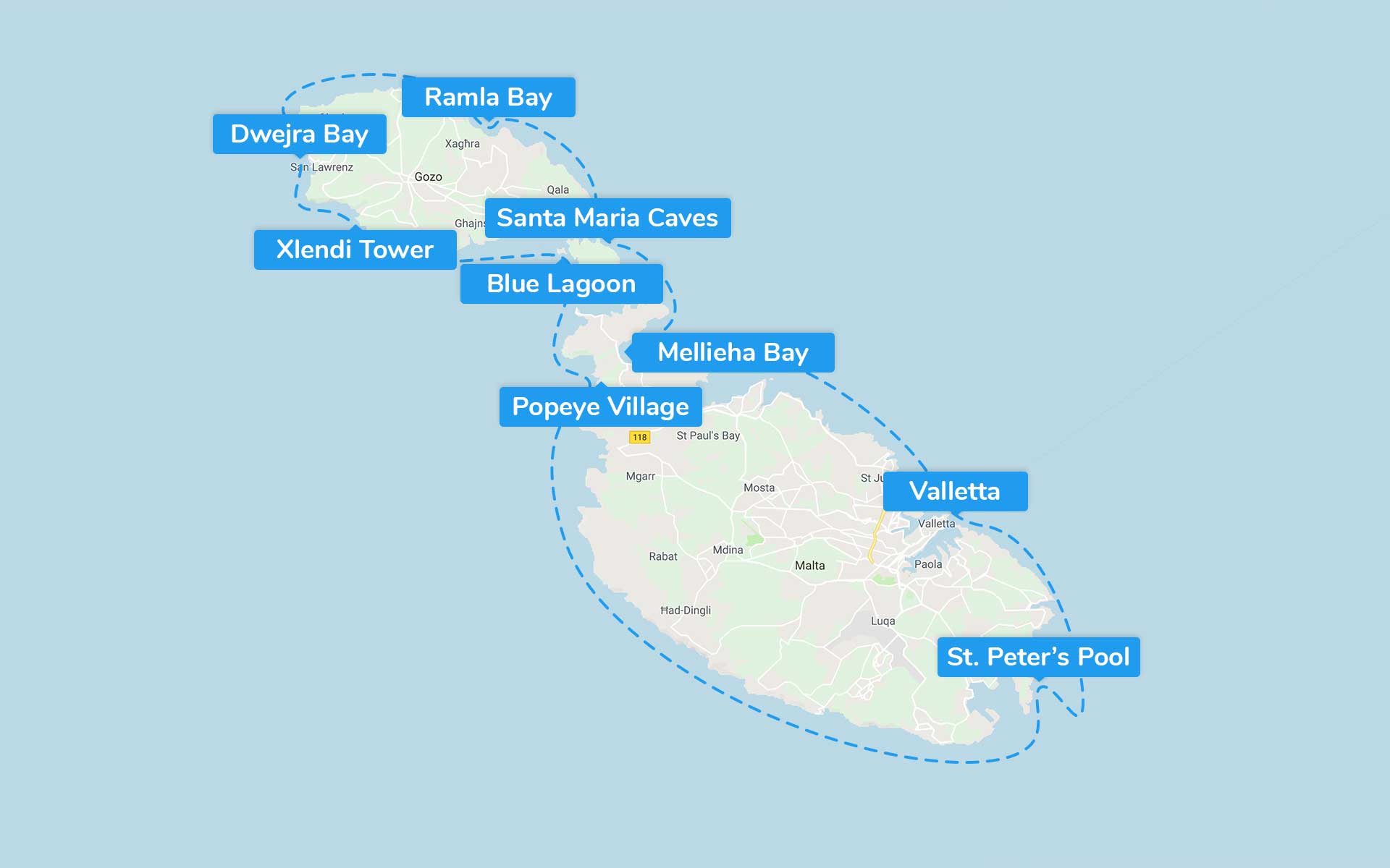 Costa Maltesa  (5 días) itinerary