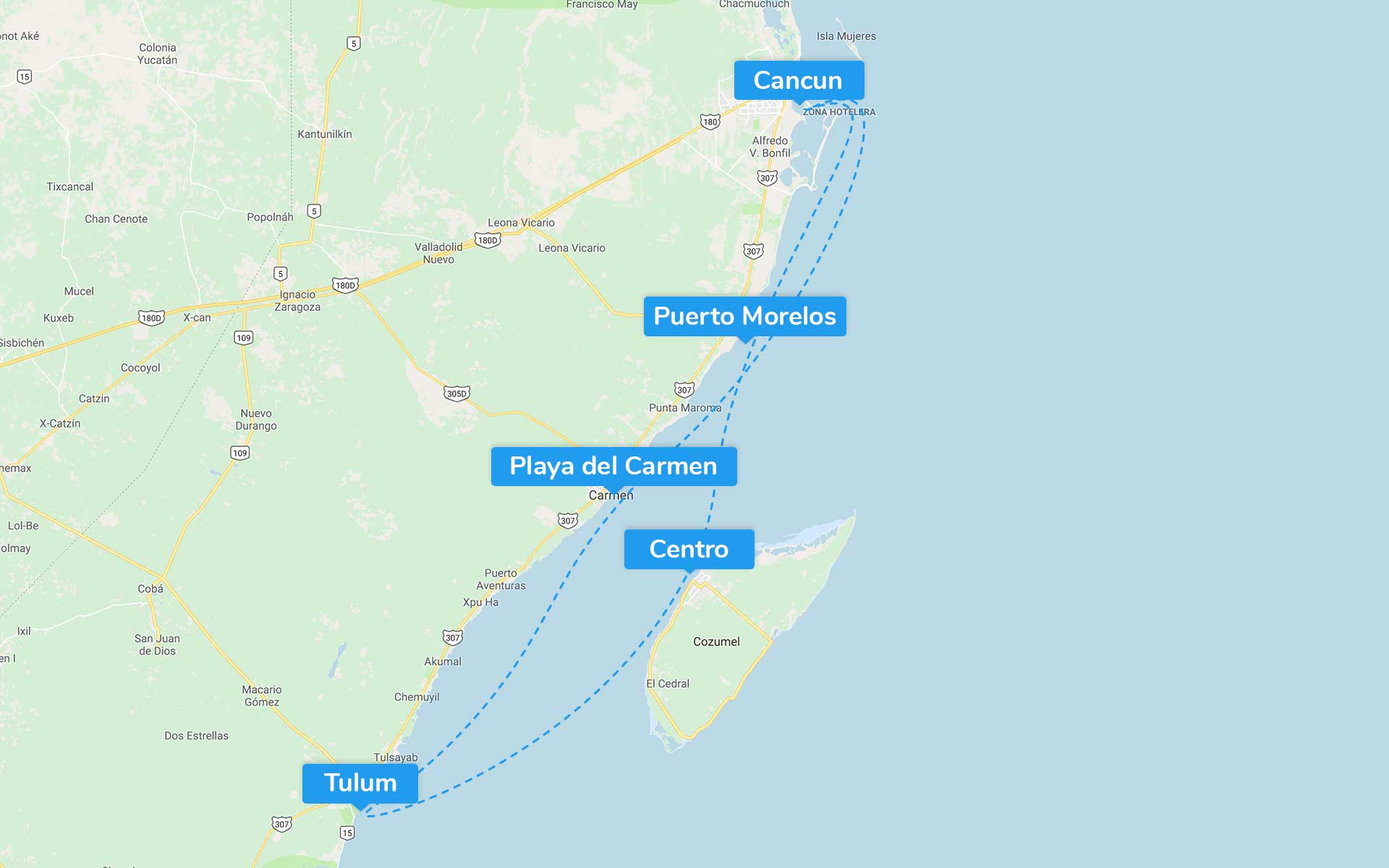 Cancun - Tulum (4days) itinerary