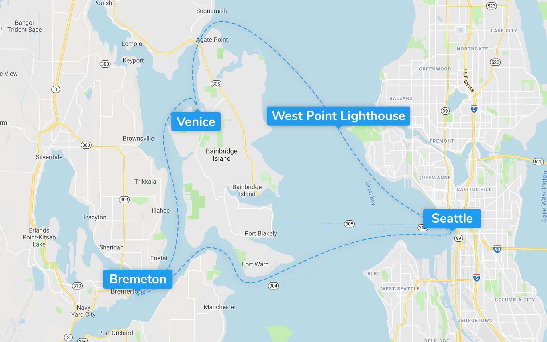 Alrededor de Seattle (2 días) itinerary