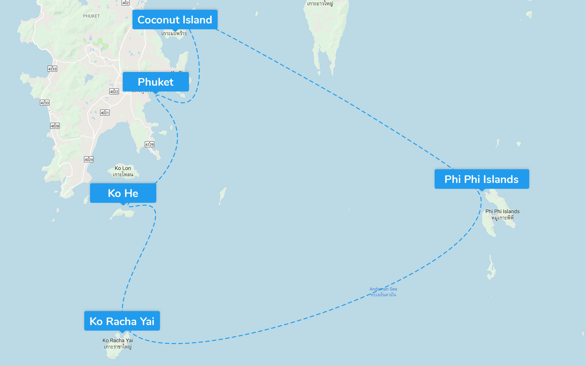 Rund um Phuket und Phi Phi (3 Tage) itinerary