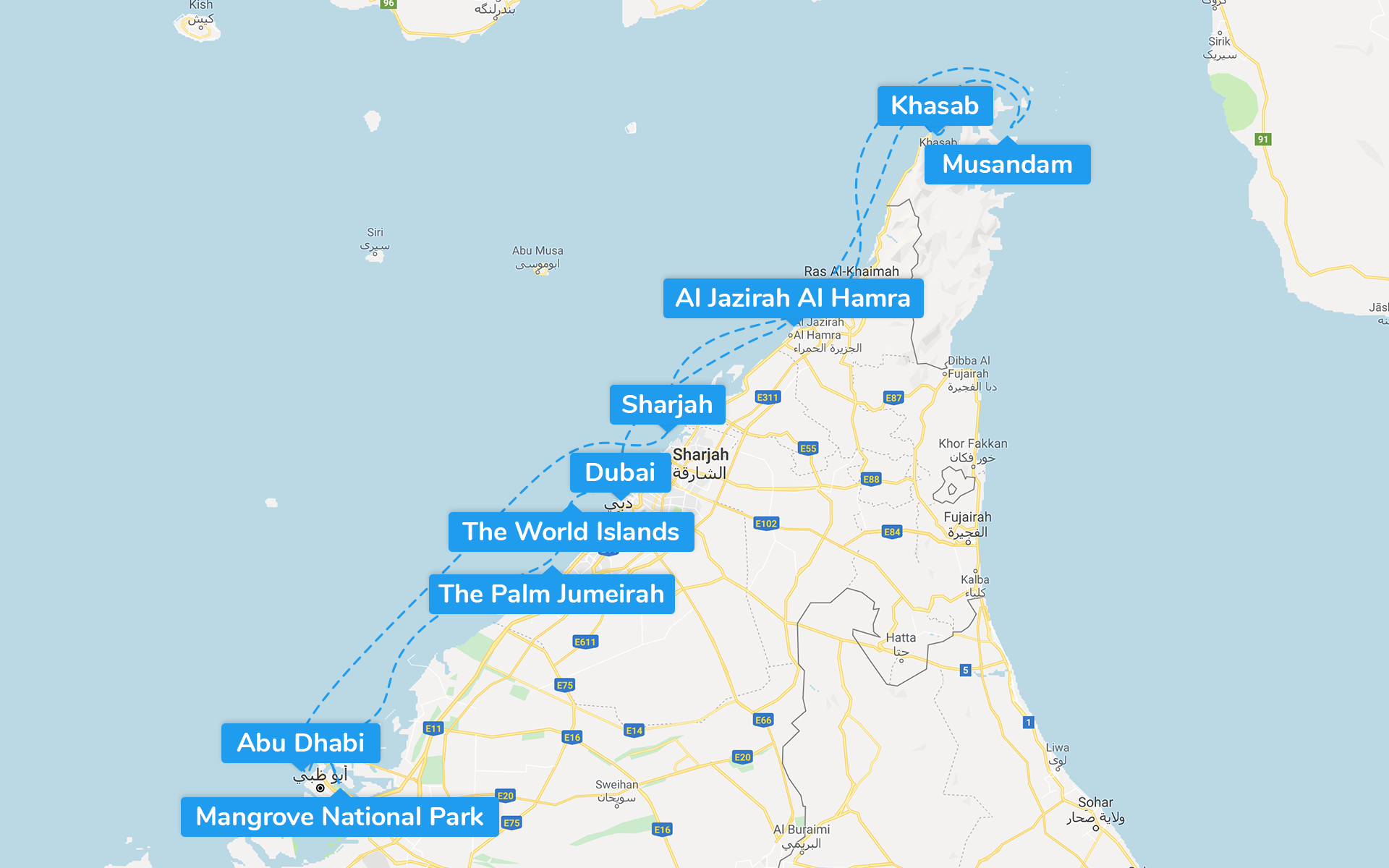 UAE & Musandam (7days) itinerary